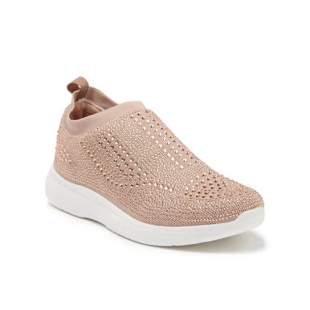 Lauren Lorraine Carry Rosegold Rhinestone Slip-On Sneakers | Size 7.5